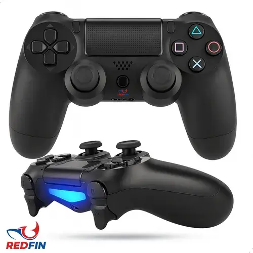 Controle Sem Fio Joystick Bluetooth Para PS4 Redfin Preto