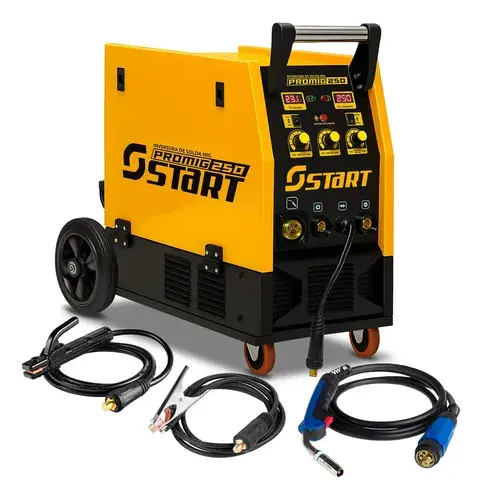 Máquina De Solda Multiprocesso 250A Promig Start MIG/TIG/MMA/MAG 3 Em 1