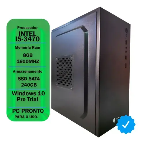 PC Home Office Intel Core i5 3470 8GB DDR3 SSD 240GB