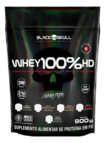 Whey Protein Black Skull 100% HD Baunilha 900g